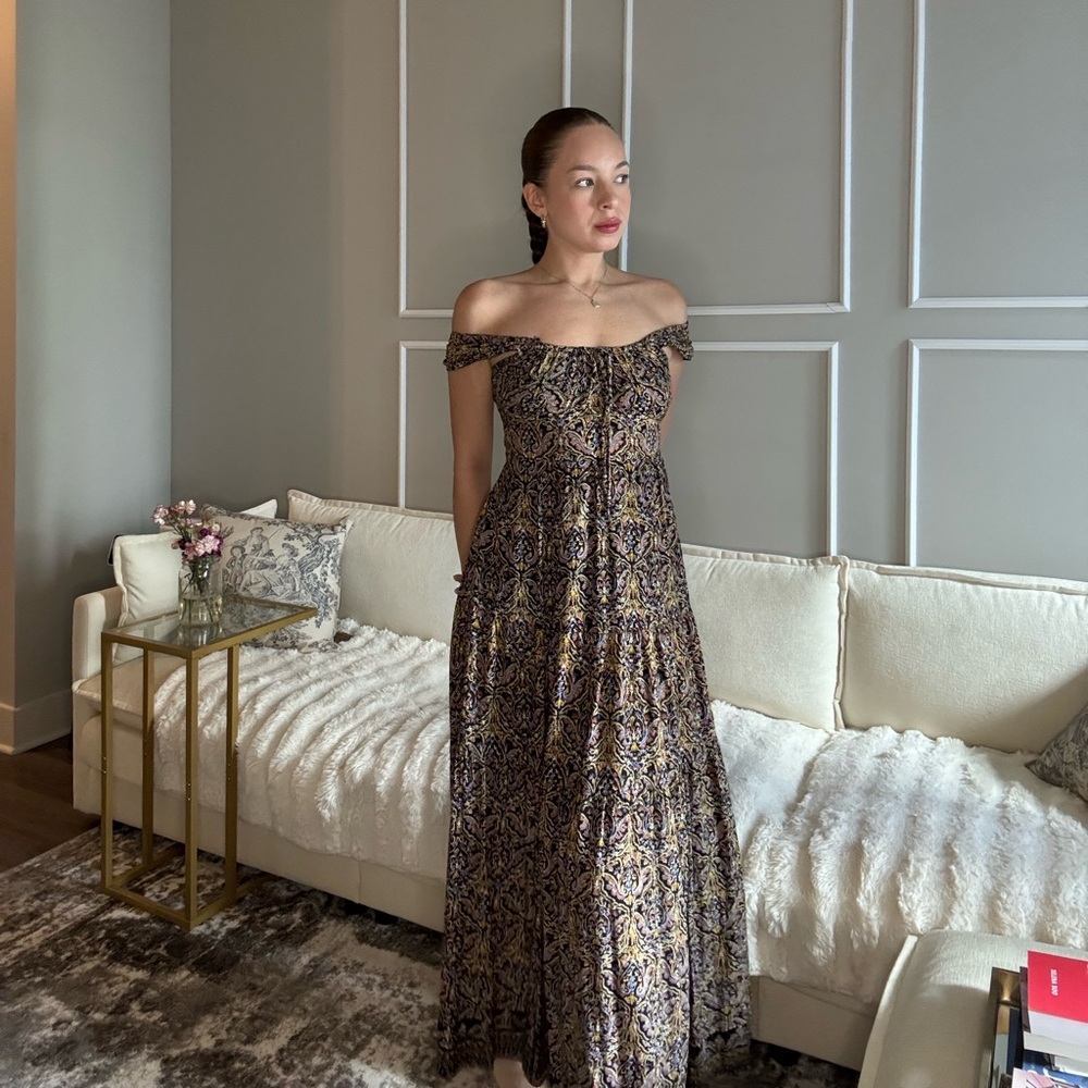 Angie Patterned Maxi Dress